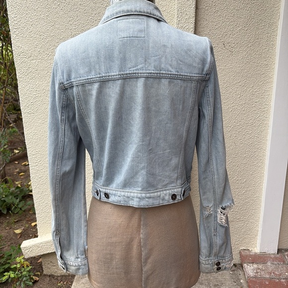 PAIGE distressed frayed adorable cropped jean jacket from Bloomingdale’s - Picture 10 of 15